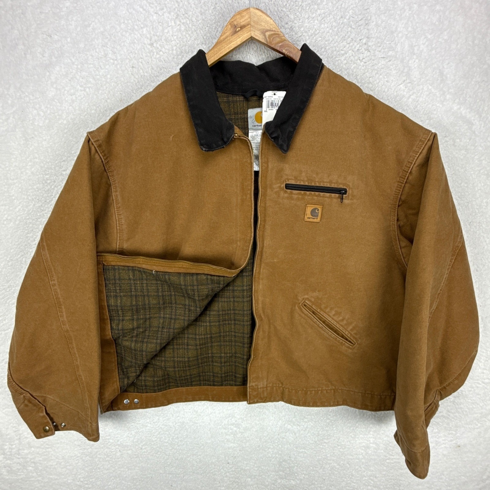 Carhartt Detroit Jacket Blanket Lined Mens 5xl J97 Brn Brown Nwt Nos